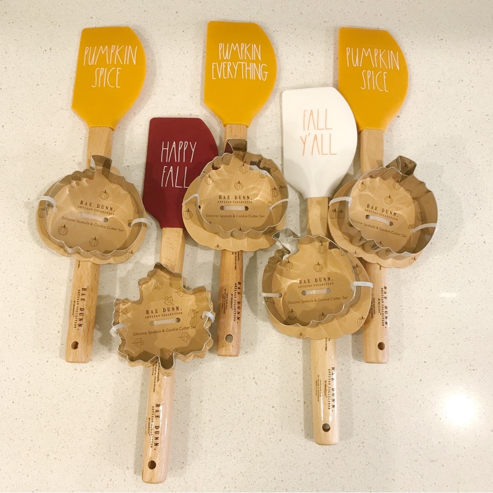 RAE DUNN 🍁 NWT 5 Fall Spatulas and Cookie Cutters